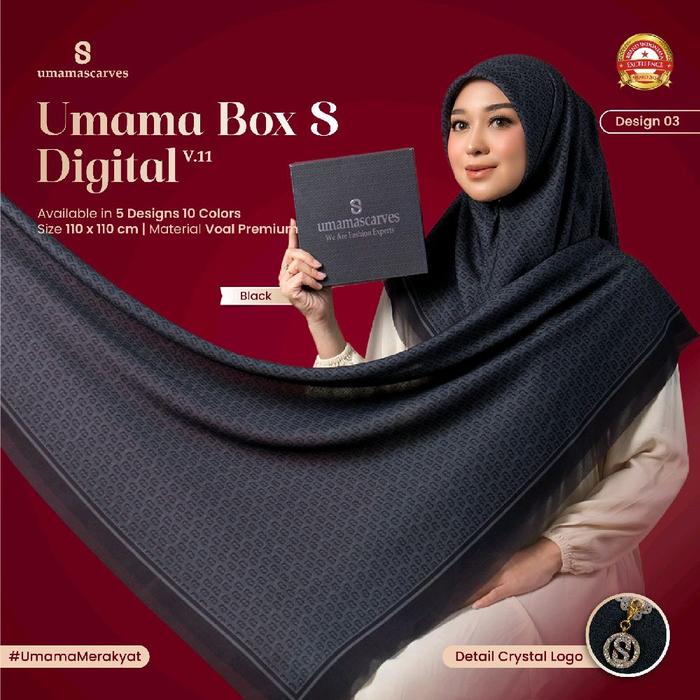 Umama Box S Digital | Segiempat Umama Box | Jilbab Umama Box S Digital Square Kerudung Muslim Instan
