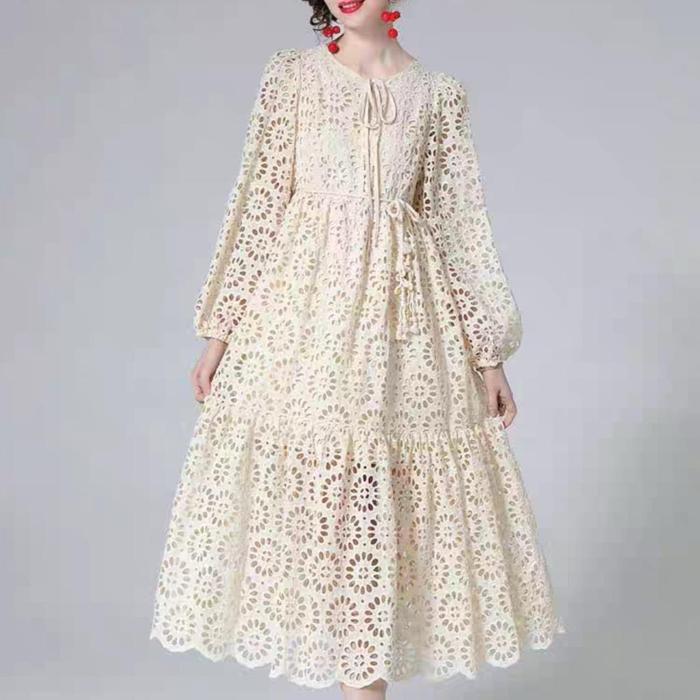 Dress Shamita Embroidered Cotton TM 71200 gaun wanita import oversize midi maxi kasual model korea f