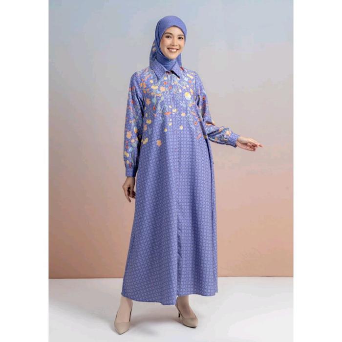 Elzatta Dress Pesta Lebaran Muslim Wanita Dewasa Gamis Kancing Florentia