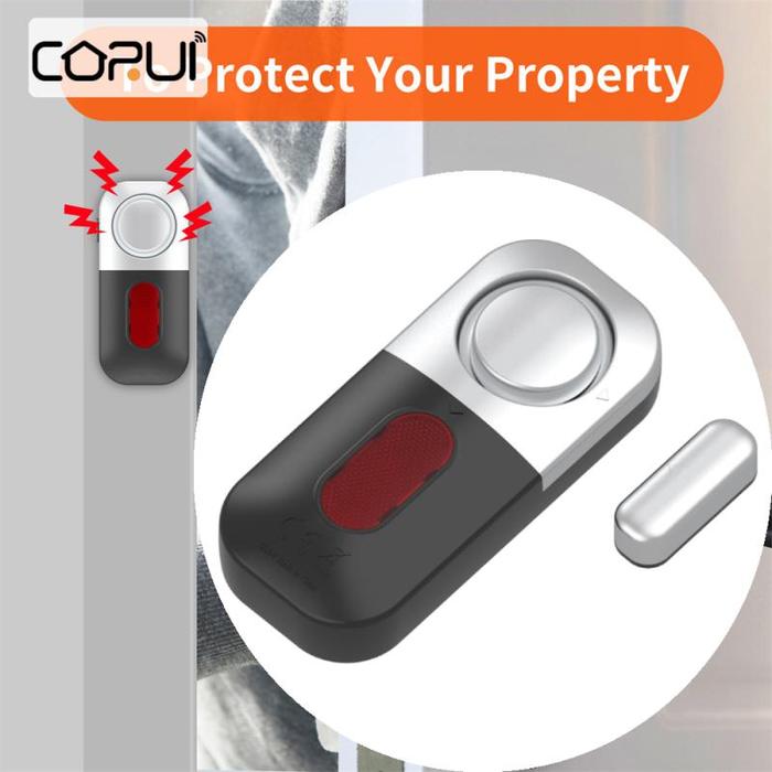 CORUI pintu dan jendela pintar Sensor pintu jendela buka/tutup