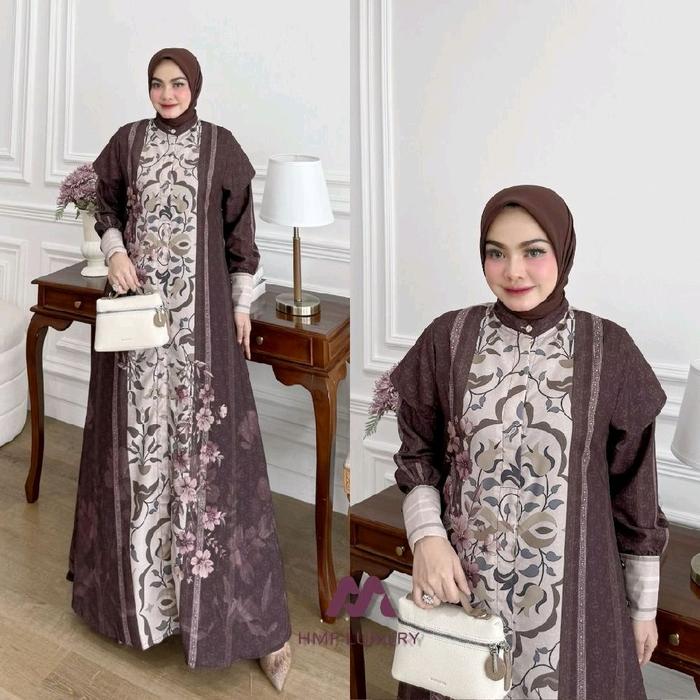 Kaluna dress by hmf luxury gamis muslim wanita lebaran