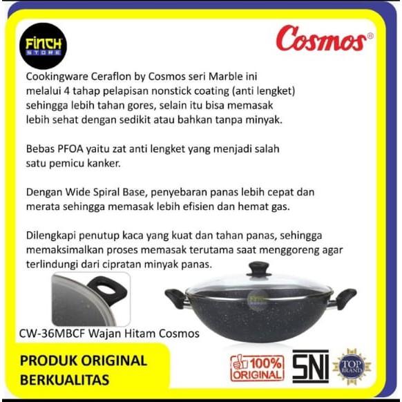 Cosmos Cw-36 Mbcf Wajan Marble Ceraflon