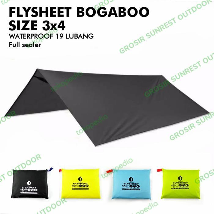 flysheet 3x4m wateroof 19 lubang sealer Anti rembes bivak ta tent *