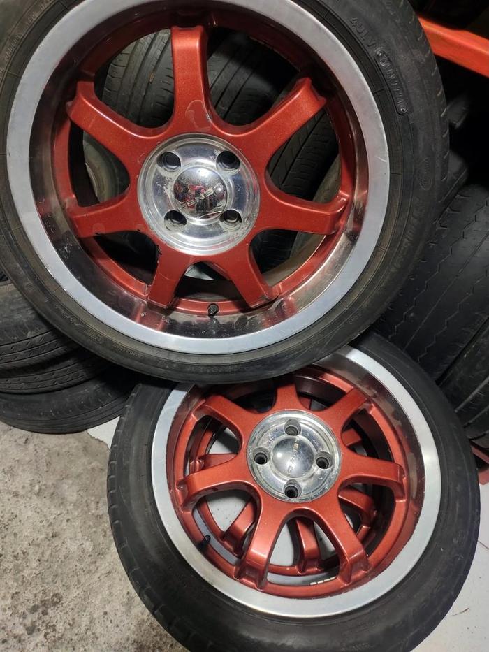 Velg Ring16 Ring 16 PCD 4x100 4 x 100 Ban 195x50 Velk Ban 195 x 50 Pelek Ban Pelk Ban Mobil Jazz Mo