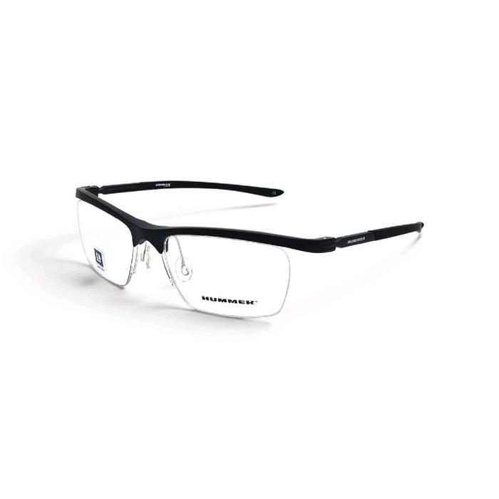 Frame Kacamata Sporty Hummer H782 Hitam Doff Full Half Frame Original Bahan Plastik Size 56