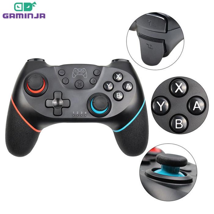 GAMINJA Six Axis Gyro Scope For Switch Pro Wireless Controller Bluetooth Dual Vibration No Delay Gam