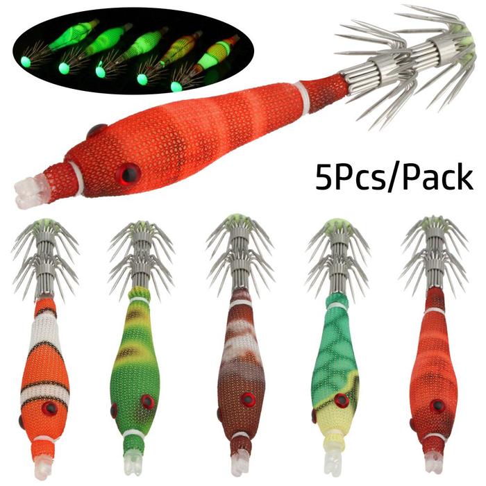 5/7 Buah Mini Lembut 3.3G 60Mm Cumi-cumi Jig Umpan Pancing Gurita
