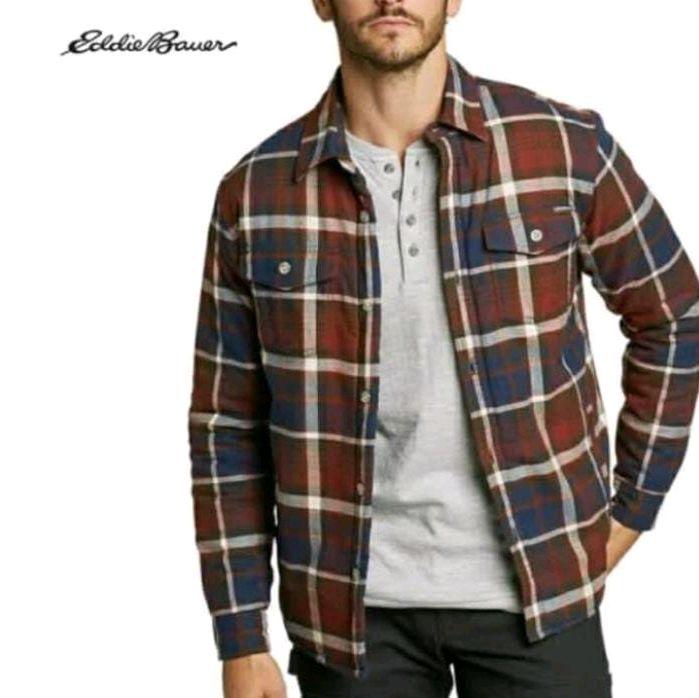 Jaket Kemeja Tebal Pria Eddie Bauer (size L)