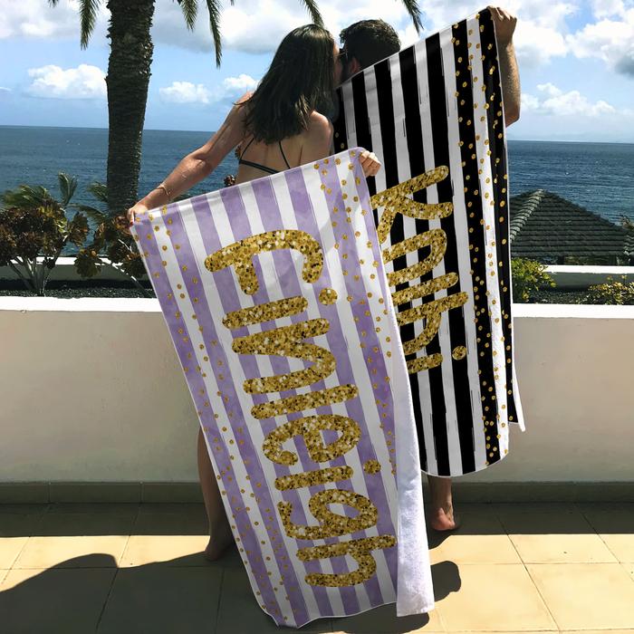 Customized Microfiber Beach Towel Name Style Bath Towel Beach Towel