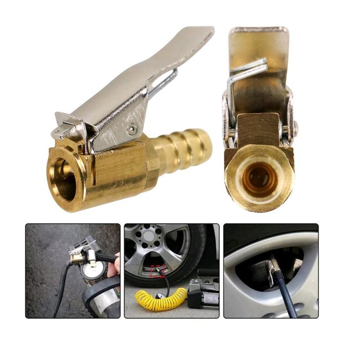 Adaptor Isian Angin Ban Jepit Konektor Selang Pompa Angin Ban Ordinary