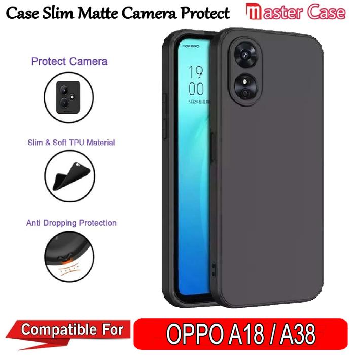 Case OPPO A18 A38 Slim Matte Softcase Camera Protection
