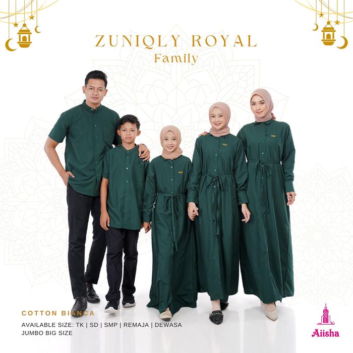 AIISHA READY Langsung Kirim | Baju Lebaran Keluarga  / Gamis Lebaran  Couple Keluarga  / Baju Sarimb