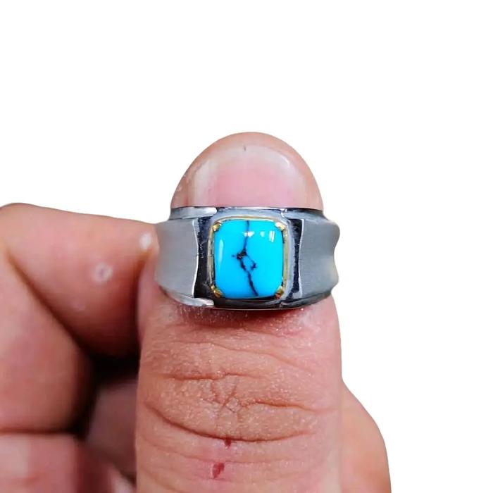 pirus mesir kendit motif teken, ring monel size 8