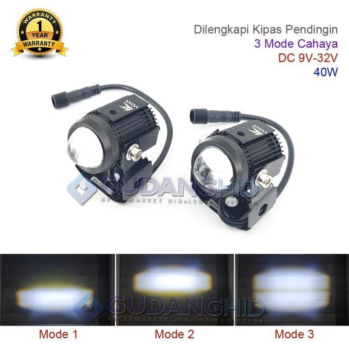 LAMPU TEMBAK SOROT LED D2 LASER GUN VOXX LED CWL 40W MINI PROJIE HI-LO