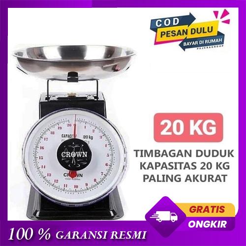 Terlaris Timbangan Crown 20kg Duduk/Timbangan Manual/Timbangan Buah 20 Kg