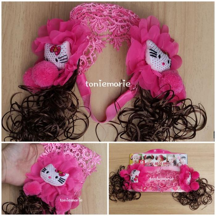 KITTY - BANDO WIG BAYI UNIK - BANDANA BAYI LUCU - WIG BAYI - BANDO BAYI 1 BUAH RANDOM