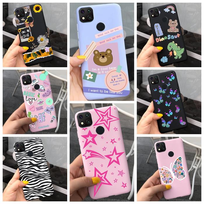 For Xiaomi Redmi 9C NFC Redmi 9A Redmi9 Phone Cover Cases Flower