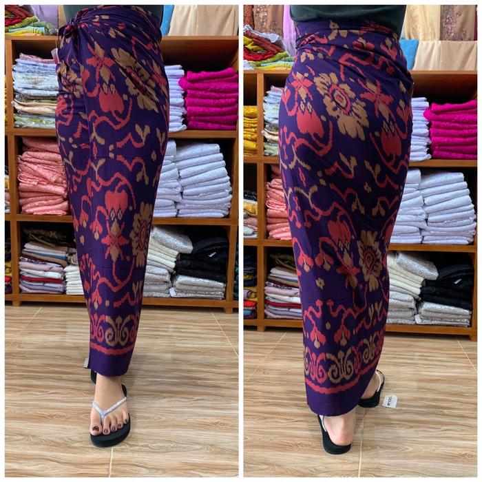 Kamen rayon lembaran motif endek tanpa selendang