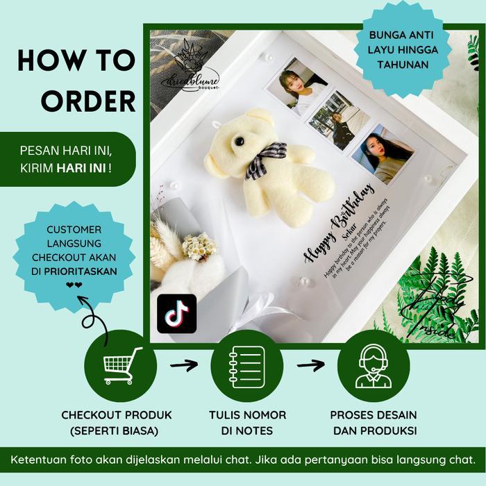 Flody Inside Hadiah Ulang Tahun Birthday Gift Boneka dalam Bingkai 3D Kado Unik Wisuda Graduation Pe