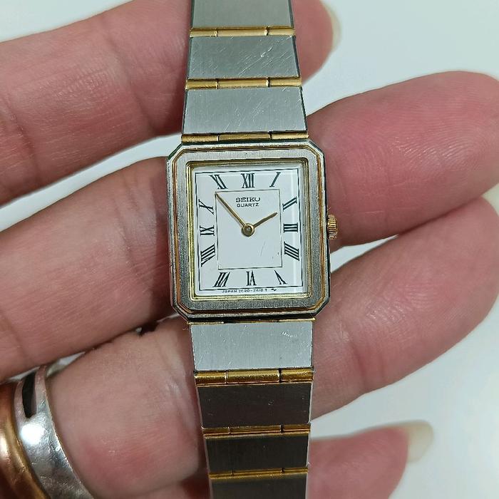 Seiko tank 2020-6220  rantai original mewah mirip constellation bekas bagus normal semua siap pakai
