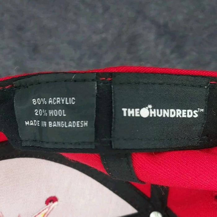 The Hundreds Topi Baseball Merah dengan Desain BOMB - Aksesori Fashion Unik untuk Pria dan Wanita se
