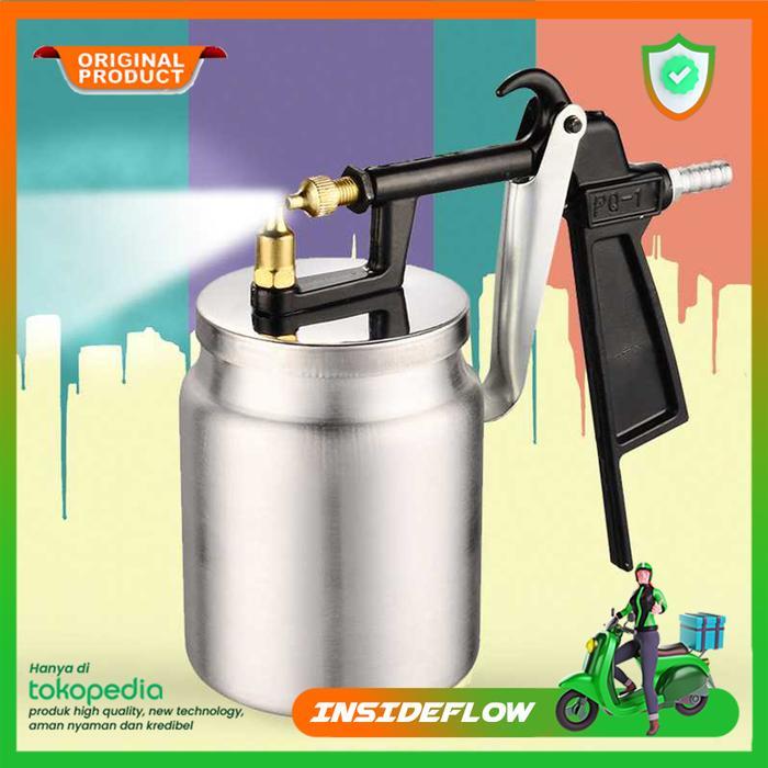 Semprotan Cat Paint Spray Gun Mini Airbrush Tabung Manual 2.0mm 500ml