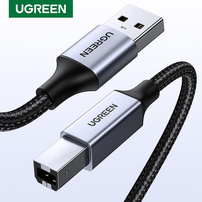 UGREEN USB Kabel Printer USB 2.0 Type A Male untuk Type B Male