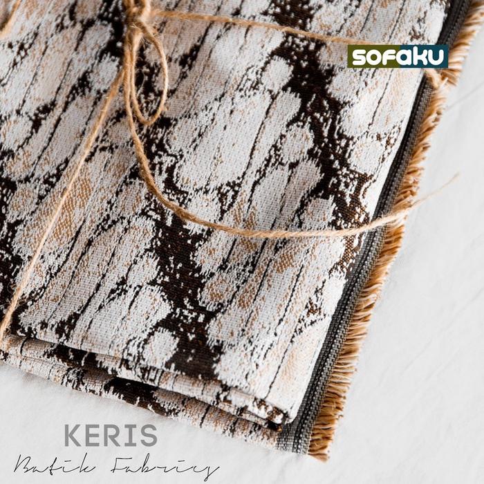 Ready- KERIS Bahan Kain Poliester - Yugos Batik Kain Sofa Kursi Bantal Motif Bahan Kain Batik Untuk 
