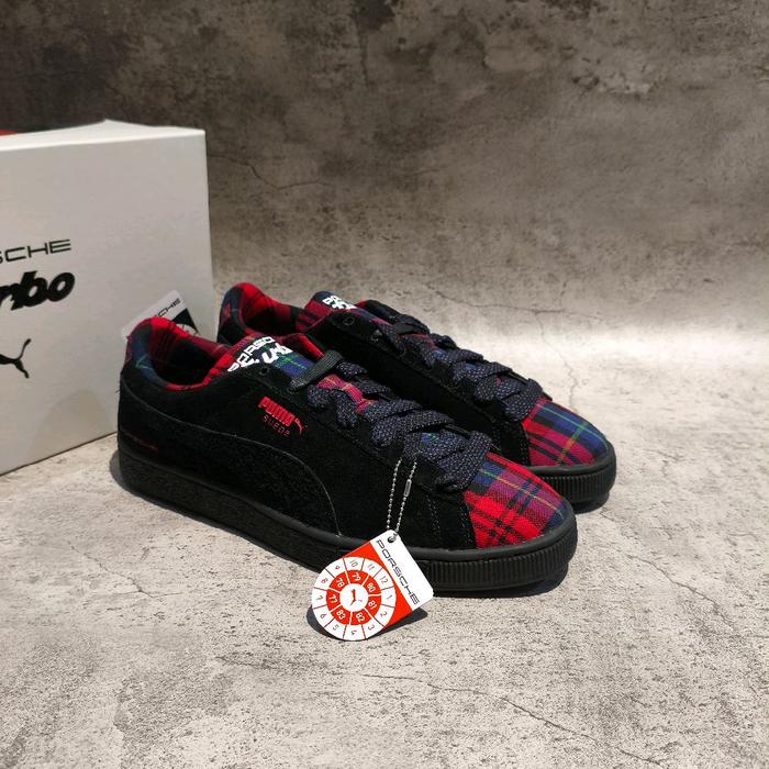 Sepatu PUMA PL Suede Classic Tartan PORSCHE 100% Original Resmi