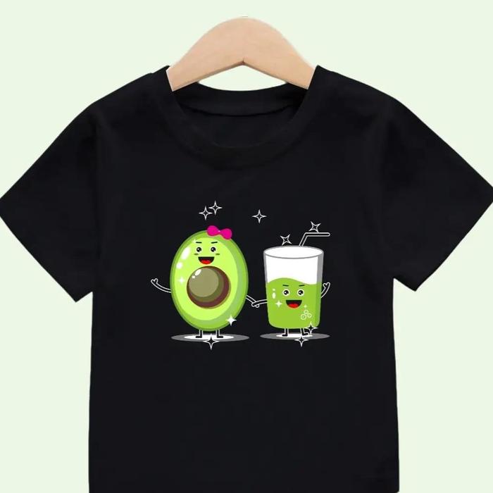kaos atasan anak-anak laki-laki-perempuan/unisex sablon digital print/jus alpukat Fashion