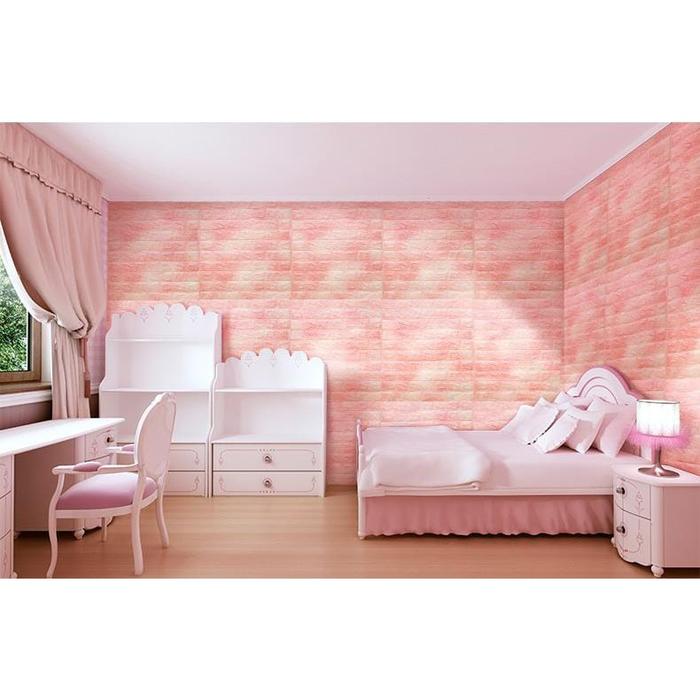 Wallpaper Tembok Dinding 3D Model Batu Bata Putih/Walpaper Foam Tembok Dinding Untuk Mempercantik Ru