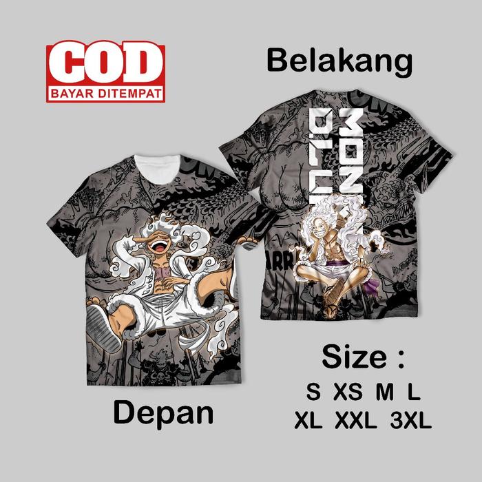 Kaos FullPrint Anime Wallpaper keren | Anime | Luffy One Piece Kaos AOP