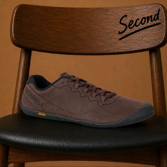 Sepatu Merrell Vapor Glove 3 Luna LTR - Brown- Uk 45/ 29cm tapak Vibram (Preloved, Layak Pakai)