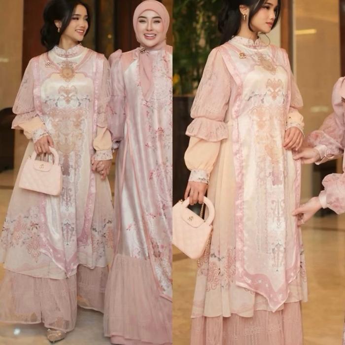 SALE AMBYAR GAMIS FUJI ShellaSaukia ORI AMANAH SET ROK VIRAL SS BANGET BONUS KACAMATA HTAM YAH One S