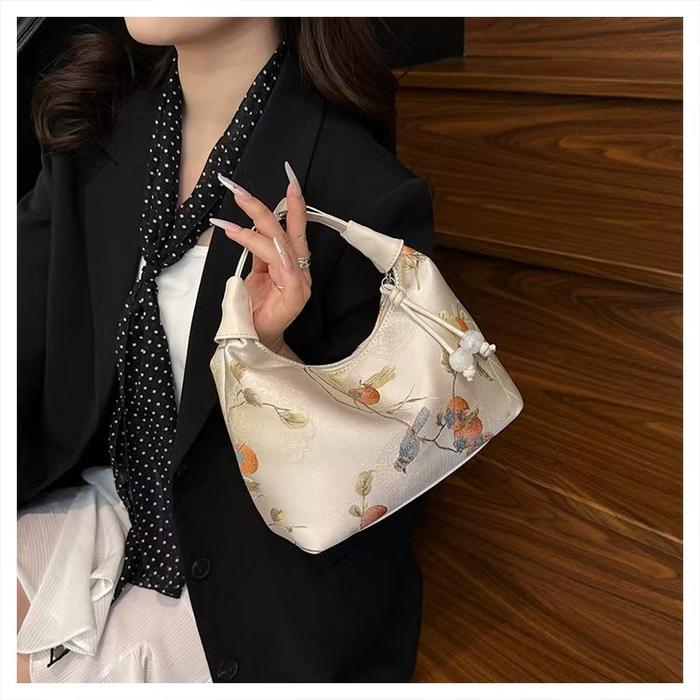 IBF56 Tas Wanit Import Pola Bunga Barang Import dengan Desain Unik