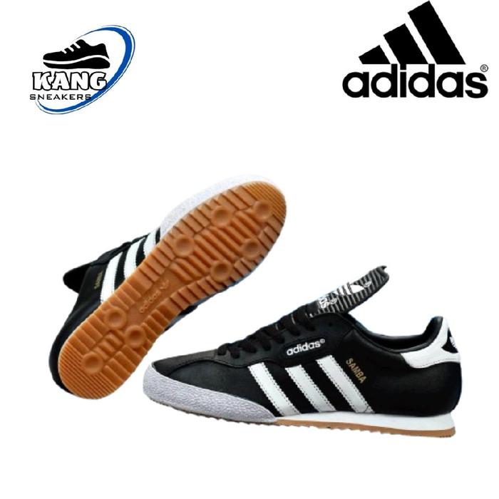 Sepatu Adidas Samba Super Black White Casual Shoes Pria Sneakers Wanita Hitam Putih - Kerja, Snekers