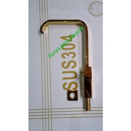 Kran sink Kotak minimalis dingin / Kran sink gold kotak minimalis