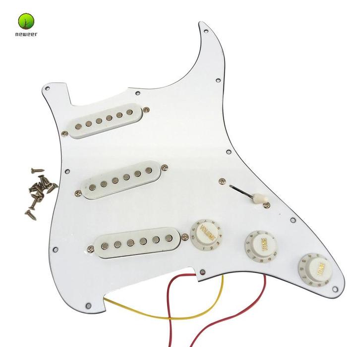 Single Coil Pickup SSS Electric Guitar Loaded Prewired Pickguard