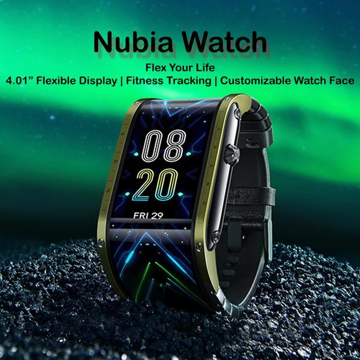 TERMURAH - NUBIA WATCH SMARTWATCH 4.1” FLEXIBLE AMOLED DISPLAY