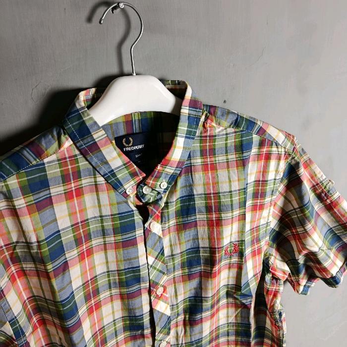 KEMEJA FREDPERRY PLAID MAN