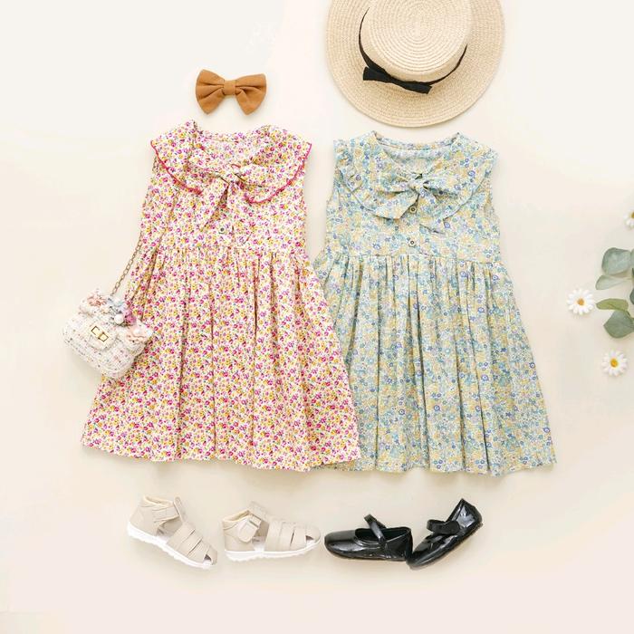 La'Lucu Camelia Daster Anak Daster Lucu Dress Nyaman Dress Gaun Harian Baju Raya Dress Lebaran Anak 