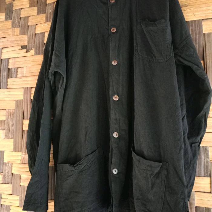Baju Pria Jamang Pangsi Kampret Khas Baduy Luar Hitam - Casual, Keren, Formal, Panjang