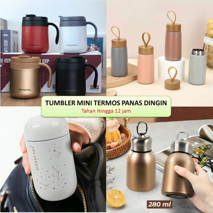[TNT] Termos Tumbler kopi Botol Minum mini Mug vacuum flask Tumbler Thermos Awet Panas Dingin BPA Fr
