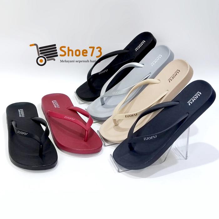 LUOFU F 2159 - LD5W SIZE 36-40 ORIGINAL l Sandal Jepit jelly Wanita l Sendal Cewek Anti Slip