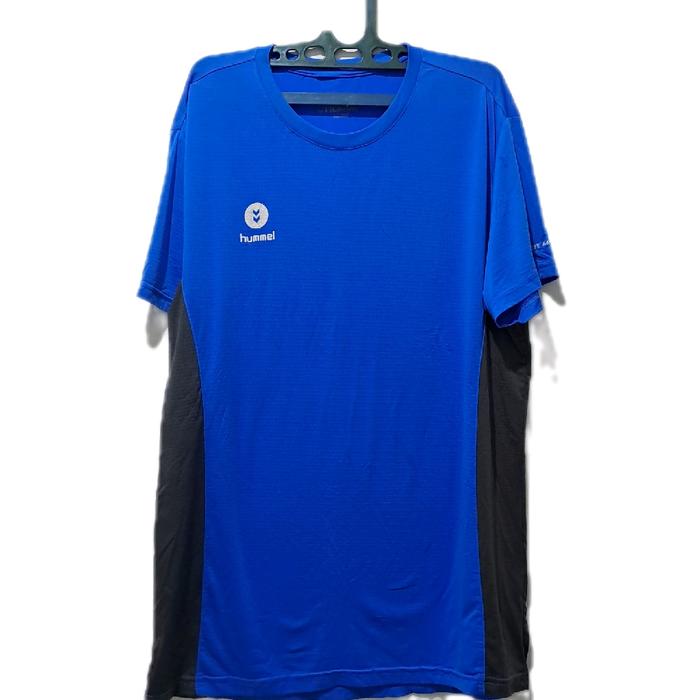 Kaos running Hummel warna biru model airflow