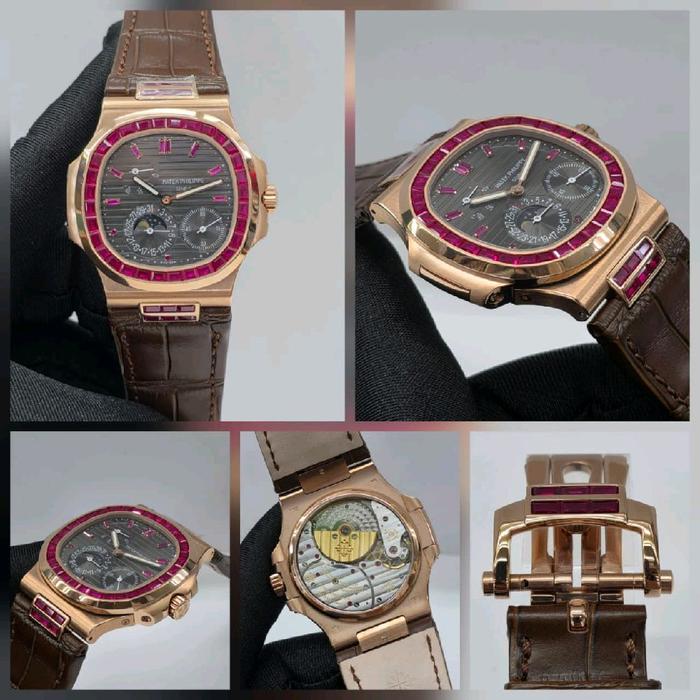 Patek Philippe 5724 Moonphase Swiss Automatic Factory Leather Strap 40mm