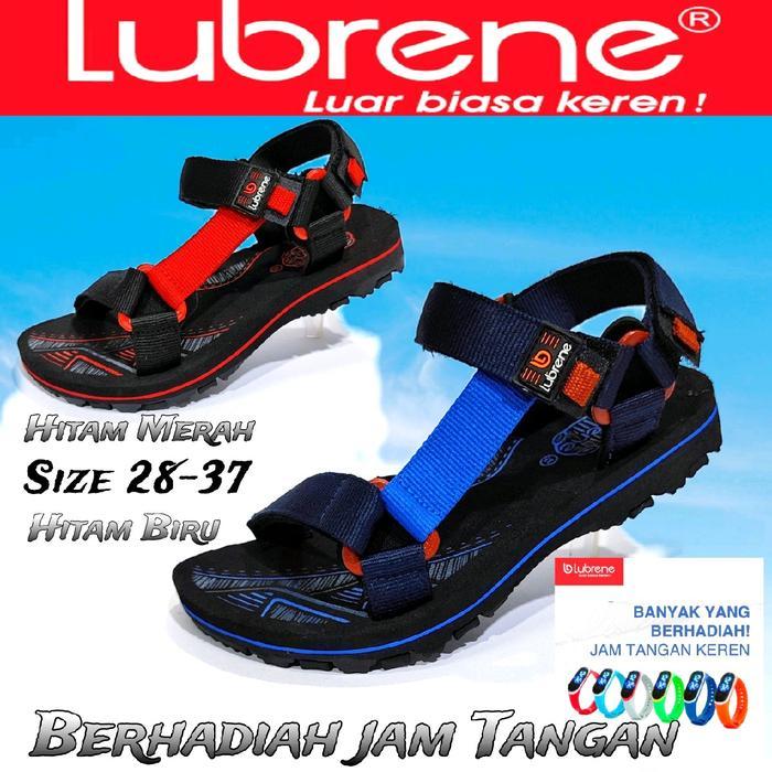 Lubrene Sendal Gunung Anak Pria Cowok Kekinian Berhadiah Jam Tangan Digital Keren Asli Original Berk