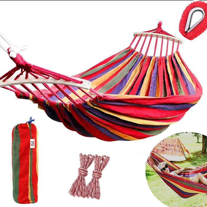 Double Camping Hammock for Tent Outdoor Travel Sleeping Swing Hammock