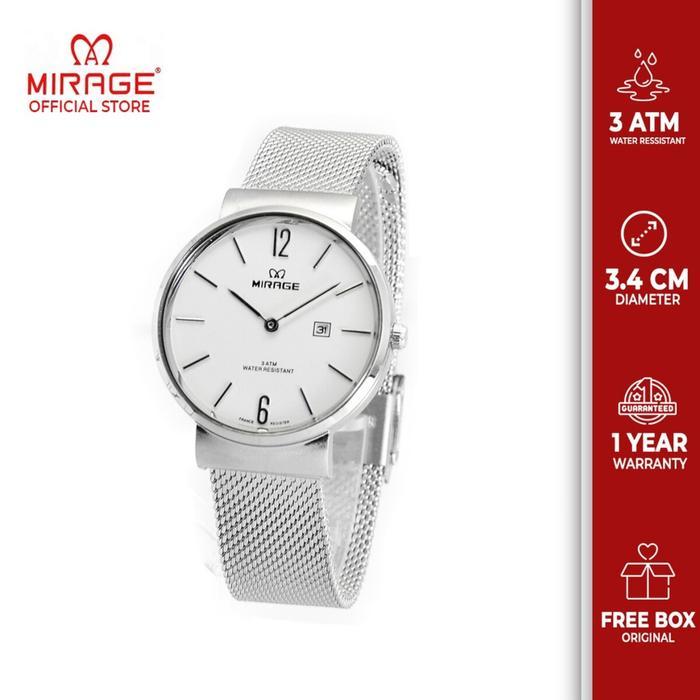 Mirage Watch - Jam Tangan Wanita Mirage Rantai Pasir Anti Karat Original 8624 / 8891 L Silver Garans
