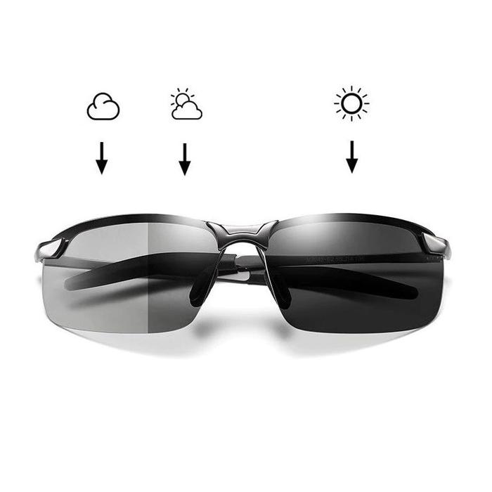 Kacamata Driver Sopir Sunglasses Police Sporty Photocromic Lens Photochromic Polarized Sunglasses UV